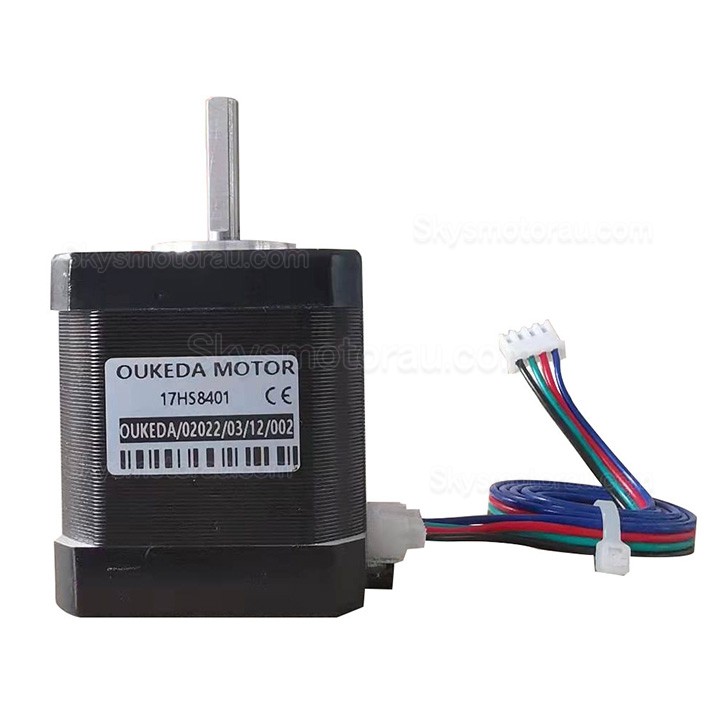 OUKEDA NEMA 17 Bipolar Stepper Motor 17HS8401 59Ncm 2A 1.8 Deg 42&times;42&times;48mm 4 Wires for 3D Printer
